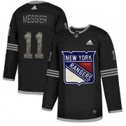 Wholesale Cheap Adidas Rangers #11 Mark Messier Black Authentic Classic Stitched NHL Jersey