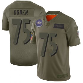 Wholesale Cheap Nike Ravens #75 Jonathan Ogden Camo Men\'s Stitched NFL Limited 2019 Salute To Service Jersey