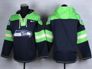 Wholesale Cheap Nike Seahawks Blank Navy Blue Player Pullover NFL Hoodie