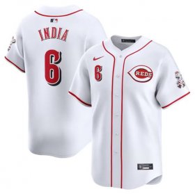 Cheap Men\'s Cincinnati Reds #6 Jonathan India White Home Limited Baseball Stitched Jersey