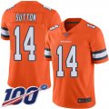 Wholesale Cheap Nike Broncos #14 Courtland Sutton Orange Men's Stitched NFL Limited Rush 100th Season Jersey