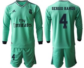 Wholesale Cheap Real Madrid #4 Sergio Ramos Third Long Sleeves Soccer Club Jersey