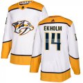Wholesale Cheap Adidas Predators #14 Mattias Ekholm White Road Authentic Stitched Youth NHL Jersey