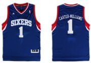Wholesale Cheap Philadelphia 76ers #1 Michael Carter -Williams Revolution 30 Swingman Blue Jersey