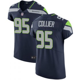 Wholesale Cheap Nike Seahawks #95 L.J. Collier Steel Blue Team Color Men\'s Stitched NFL Vapor Untouchable Elite Jersey