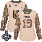 Wholesale Cheap Adidas Golden Knights #19 Reilly Smith Camo Authentic 2017 Veterans Day 2018 Stanley Cup Final Women's Stitched NHL Jersey