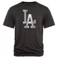Wholesale Cheap Los Angeles Dodgers Fanatics Apparel Platinum Collection Tri-Blend T-Shirt Black