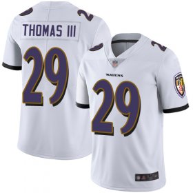 Wholesale Cheap Nike Ravens #29 Earl Thomas III White Men\'s Stitched NFL Vapor Untouchable Limited Jersey