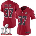 Wholesale Cheap Nike Falcons #37 Ricardo Allen Red Super Bowl LI 51 Women's Stitched NFL Limited Rush Jersey