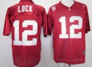 Wholesale Cheap Stanford Cardinals #12 Andrew Luck Red Jersey