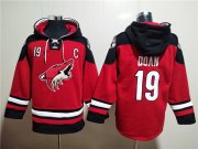 Wholesale Cheap Men's Arizona Coyotes #19 Shane Doan Red Ageless Must-Have Lace-Up Pullover Hoodie