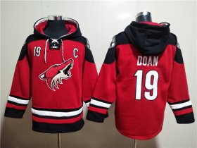 Wholesale Cheap Men\'s Arizona Coyotes #19 Shane Doan Red Ageless Must-Have Lace-Up Pullover Hoodie