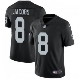Wholesale Cheap Men\'s Las Vegas Raiders #8 Josh Jacobs Black Vapor Limited Stitched Jersey