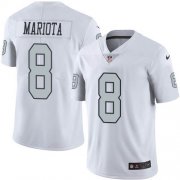 Wholesale Cheap Nike Raiders #8 Marcus Mariota White Men's Stitched NFL Limited Rush Jersey