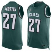 Wholesale Cheap Nike Eagles #27 Malcolm Jenkins Midnight Green Team Color Men's Stitched NFL Limited Tank Top Jersey