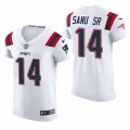 Cheap New England Patriots #14 Mohamed Sanu Sr. Nike Men's White Team Color Men's Stitched NFL 2020 Vapor Untouchable Elite Jersey