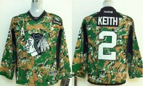 Wholesale Cheap Blackhawks #2 Duncan Keith Camo Veterans Day Practice Stitched Youth NHL Jersey