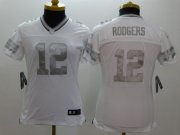 Wholesale Cheap Nike Packers #12 Aaron Rodgers White Women's Stitched NFL Limited Platinum Jersey