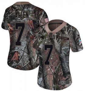Wholesale Cheap Nike Panthers #7 Kyle Allen Camo Women\'s Stitched NFL Limited Rush Realtree Jersey
