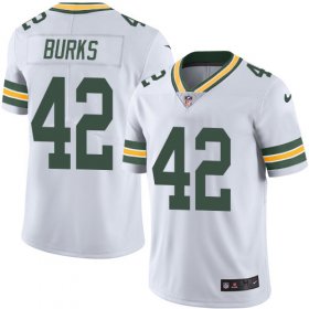 Wholesale Cheap Nike Packers #42 Oren Burks White Men\'s Stitched NFL Vapor Untouchable Limited Jersey