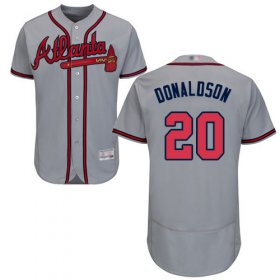 Wholesale Cheap Braves #20 Josh Donaldson Grey Flexbase Authentic Collection Stitched MLB Jersey