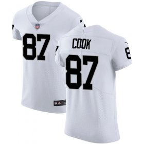 Wholesale Cheap Nike Raiders #87 Jared Cook White Men\'s Stitched NFL Vapor Untouchable Elite Jersey