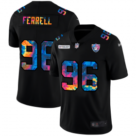 Cheap Las Vegas Raiders #96 Clelin Ferrell Men\'s Nike Multi-Color Black 2020 NFL Crucial Catch Vapor Untouchable Limited Jersey