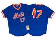 Wholesale Cheap Mitchell And Ness 1986 Mets #17 Keith Hernandez Blue Throwback Stitched MLB Jersey