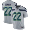 Wholesale Cheap Nike Seahawks #22 Quinton Dunbar Grey Alternate Men's Stitched NFL Vapor Untouchable Limited Jersey