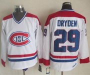 Wholesale Cheap Canadiens #29 Ken Dryden White CH-CCM Throwback Stitched NHL Jersey