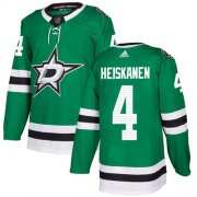 Wholesale Cheap Adidas Stars #4 Miro Heiskanen Green Home Authentic Stitched NHL Jersey