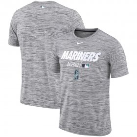 Wholesale Cheap Seattle Mariners Nike Authentic Collection Velocity Team Issue Performance T-Shirt Gray