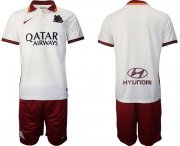 Wholesale Cheap Men 2020-2021 Club Roma away white blank Nike Soccer Jersey