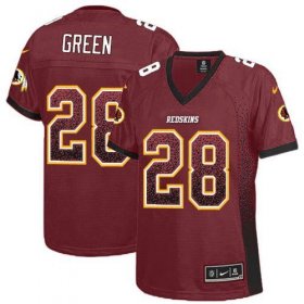 Wholesale Cheap Nike Redskins #28 Darrell Green Burgundy Red Team Color Women\'s Stitched NFL Elite Drift Fashion Jersey