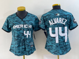 Wholesale Cheap Women's Houston Astros #44 Yordan Alvarez Teal 2023 All Star Cool Base Stitched Baseball Jersey
