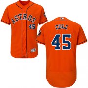 Wholesale Cheap Astros #45 Gerrit Cole Orange Flexbase Authentic Collection Stitched MLB Jersey