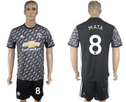 Wholesale Cheap Manchester United #8 Mata Black Soccer Club Jersey