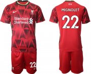 Wholesale Cheap Men 2021-2022 Club Liverpool home red 22 Nike Soccer Jersey