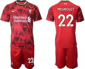 Wholesale Cheap Men 2021-2022 Club Liverpool home red 22 Nike Soccer Jersey