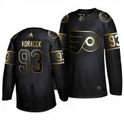 Wholesale Cheap Adidas Flyers #93 Jakub Voracek Men's 2019 Black Golden Edition Authentic Stitched NHL Jersey