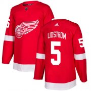 Wholesale Cheap Adidas Red Wings #5 Nicklas Lidstrom Red Home Authentic Stitched NHL Jersey