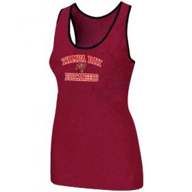 Wholesale Cheap Women\'s Nike Tampa Bay Buccaneers Heart & Soul Tri-Blend Racerback Stretch Tank Top Red