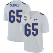 Wholesale Cheap Pittsburgh Panthers 65 Joe Schmidt White 150th Anniversary Patch Nike College Football Jersey