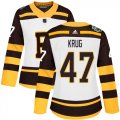 Wholesale Cheap Adidas Bruins #47 Torey Krug White Authentic 2019 Winter Classic Women's Stitched NHL Jersey