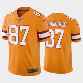 Wholesale Cheap Men\'s Tampa Bay Buccaneers #87 Rob Gronkowski Orange Vapor Untouchable Limited Stitched Jersey