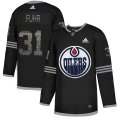 Wholesale Cheap Adidas Oilers #31 Grant Fuhr Black Authentic Classic Stitched NHL Jersey