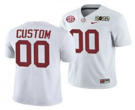 Wholesale Cheap Men\'s Alabama Crimson Tide ACTIVE PLAYER Custom 2022 Patch White College Football Stitched Jersey