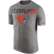 Wholesale Cheap Men's Cleveland Browns Nike Gray Legend Staff Practice Performance T-Shirt