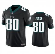 Men's Philadelphia Eagles #80 Julio Jones Black 2023 F.U.S.E. Vapor Untouchable Limited Football Stitched Jersey