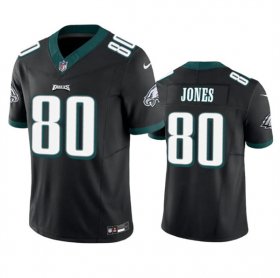 Men\'s Philadelphia Eagles #80 Julio Jones Black 2023 F.U.S.E. Vapor Untouchable Limited Football Stitched Jersey